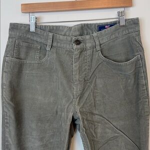 Vineyard Vines Men's Sage Green Corduroy 5 Pocket Pants - 32x30